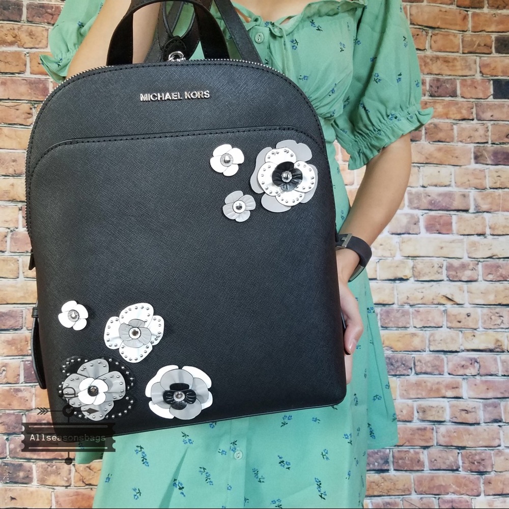 Michael Kors Large Emmy Backpack floral leather - Picture 6 of 8